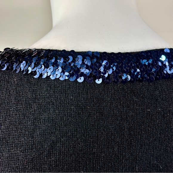 Cashmere Sequined Christopher Fischer  Sweater Black Mob Wife esthetic Size XS-S - Picture 5 of 11